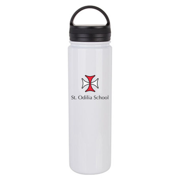 23 Oz Stainless Steel Flask Bottle with Portable Lid - Sublimated Logo Thumbnail