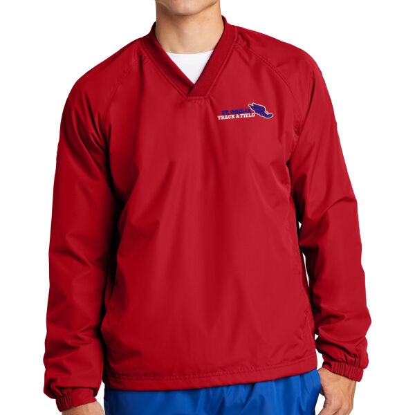 Sport-Tek V-Neck Raglan Wind Shirt - Embroidered Logo ** Add Name for $5! ** Thumbnail