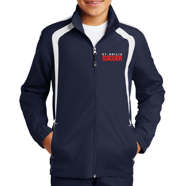Sport-Tek Youth Colorblock Raglan Jacket - Embroidered Logo Thumbnail