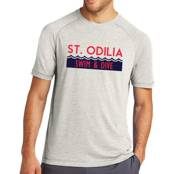 PosiCharge Tri-Blend Wicking Raglan Tee - Screen Print Logo Thumbnail