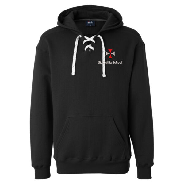 J. America - Sport Lace Hooded Sweatshirt - Embroidered Logo Thumbnail