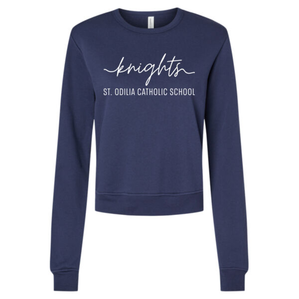 BELLA + CANVAS - Women's Sponge Fleece Classic Crewneck Sweatshirt - Printed Logo Thumbnail