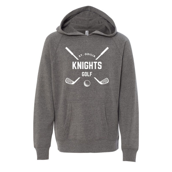 Youth Lightweight Special Blend Raglan Hooded Sweatshirt - Printed Logo Thumbnail